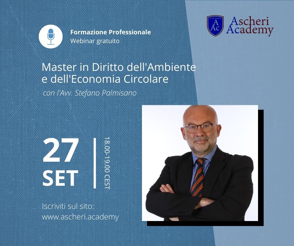 Master in Diritto dell’Ambiente e dell’Economia Circolare